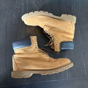 Men's Timberland Premium 6-Inch Waterproof Boots Tan Wheat Size 8.5 Outdoor